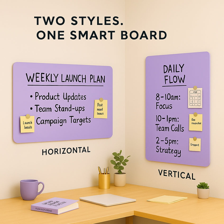 Magnetic (Stain-Free) Glass Dry Erase Boards - Lavender Dream