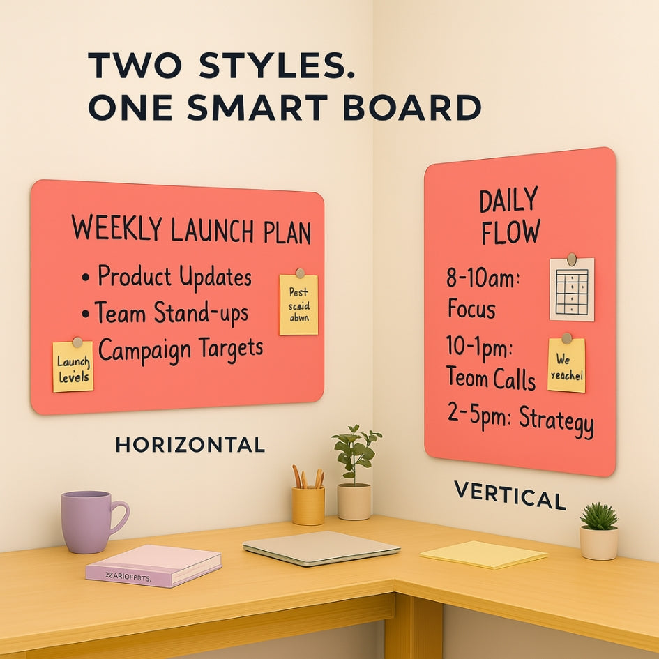 Magnetic (Premium Matte) Glass Boards For Wall - Coral Blush