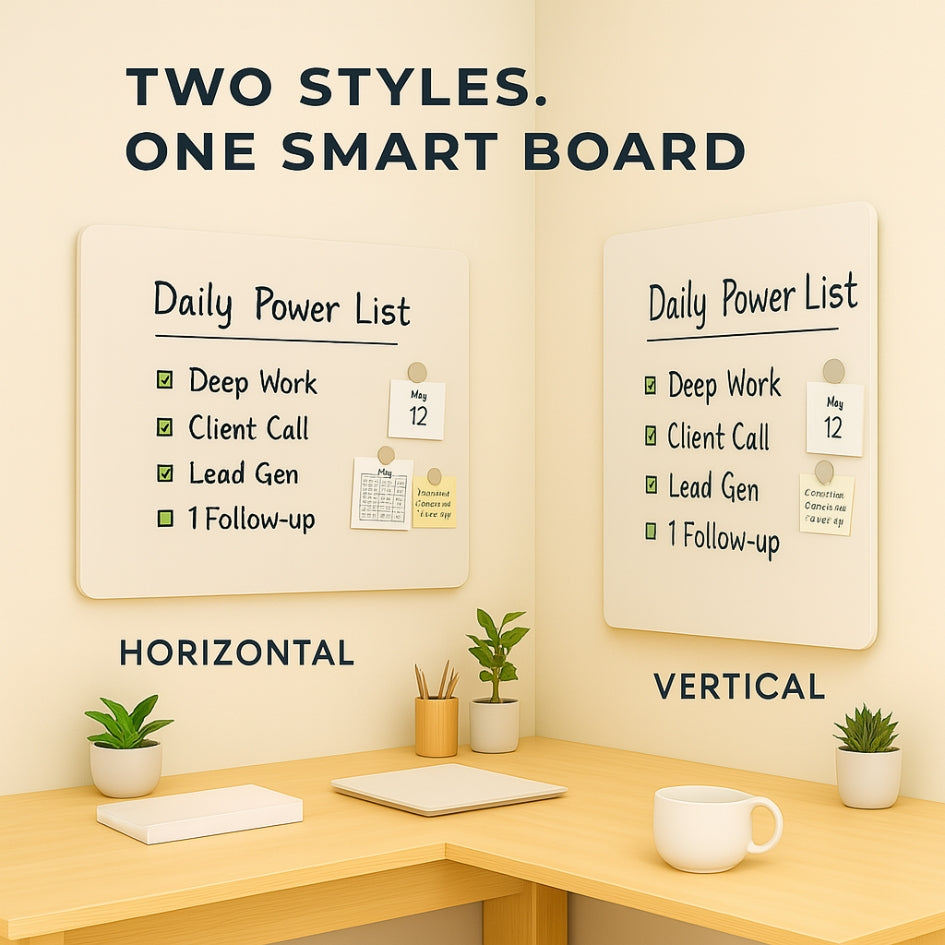 Magnetic (No Ghosting) White Glass Whiteboards - Peaceful White