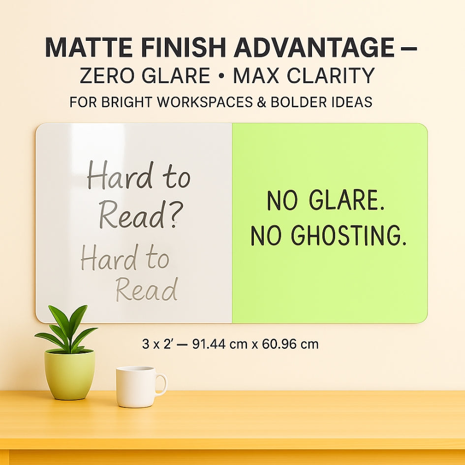 Magnetic (Long-Lasting Quality) Tempered Glass Boards - Fresh Lime