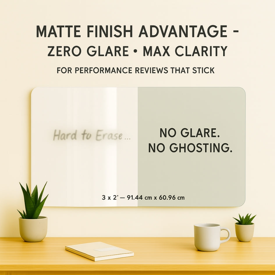 Magnetic (Scratch-Resistant) Office Glass Boards - Cool Grey