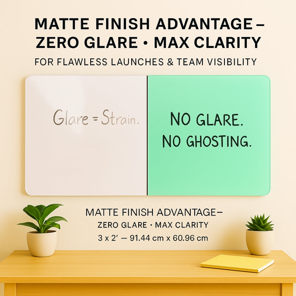 Magnetic (Durable Glass) Glass Marker Boards - Mint Calm