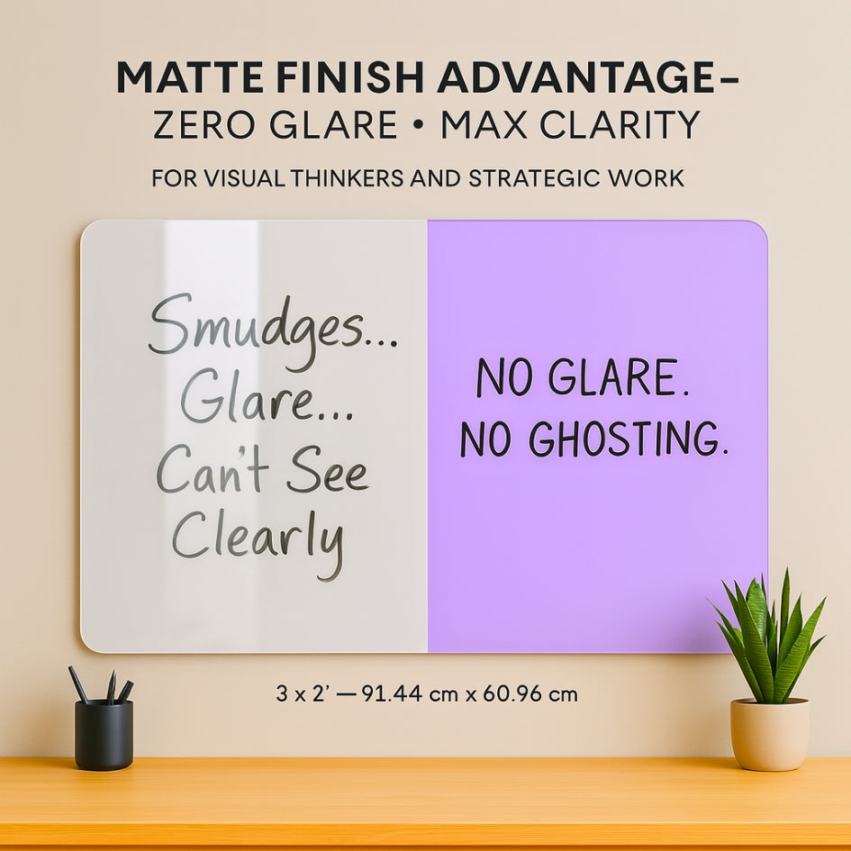 Magnetic (Stain-Free) Glass Dry Erase Boards - Lavender Dream