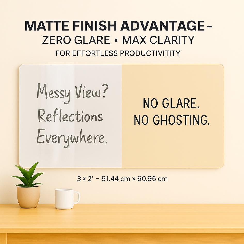 Magnetic (6 MM Thick) Glass Whiteboards - Warm Beige