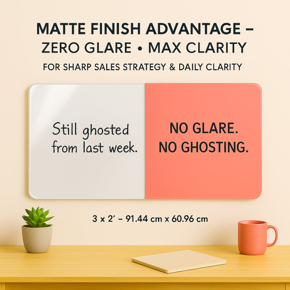 Magnetic (Premium Matte) Glass Boards For Wall - Coral Blush