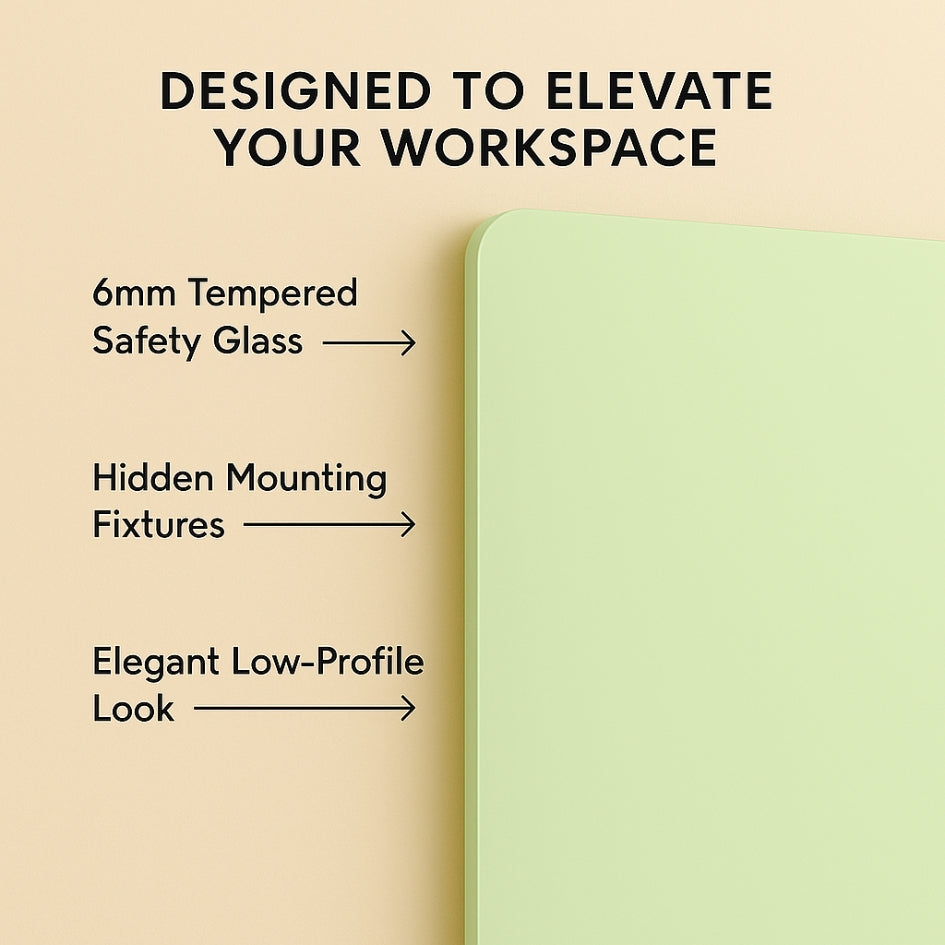 Magnetic (Long-Lasting Quality) Tempered Glass Boards - Fresh Lime