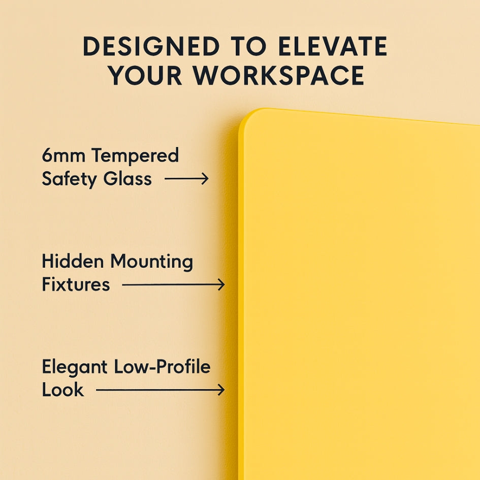 Magnetic (Anti-Glare Finish) Glass Boards - Sunny Glow