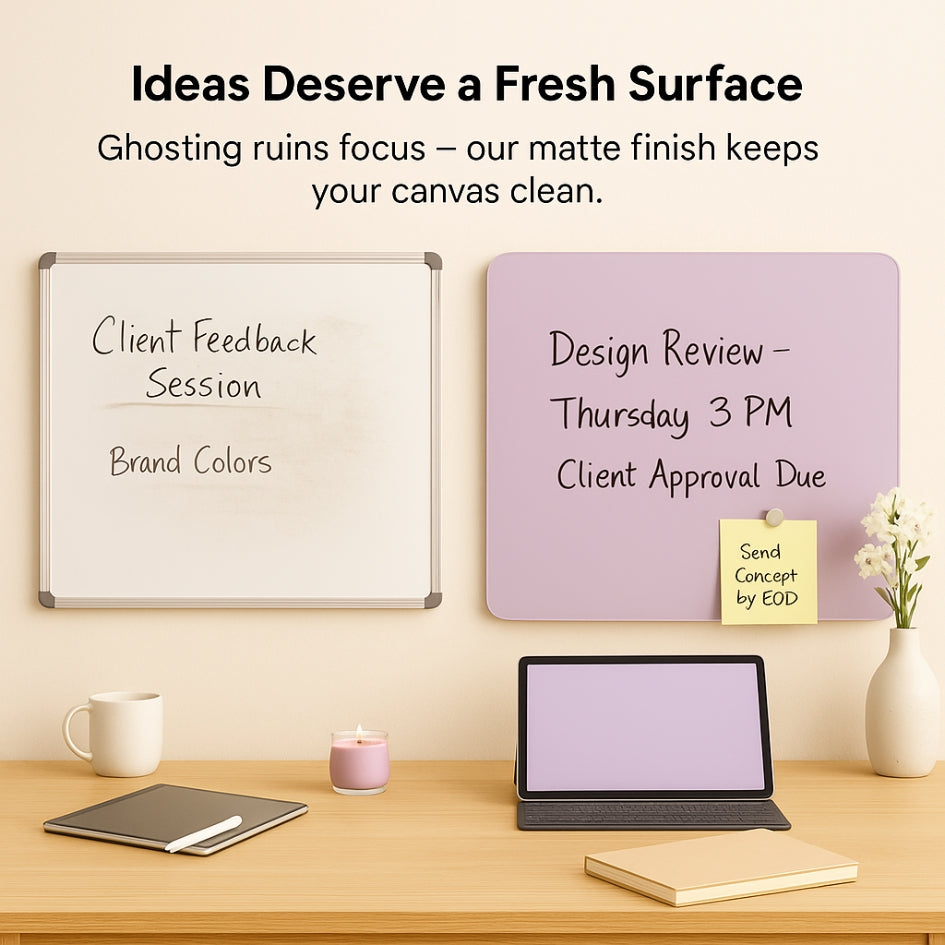 Magnetic (Stain-Free) Glass Dry Erase Boards - Lavender Dream