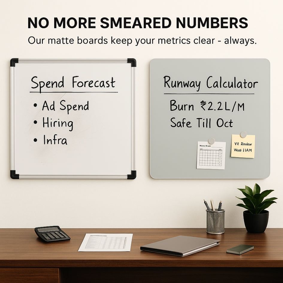 Magnetic (Scratch-Resistant) Office Glass Boards - Cool Grey
