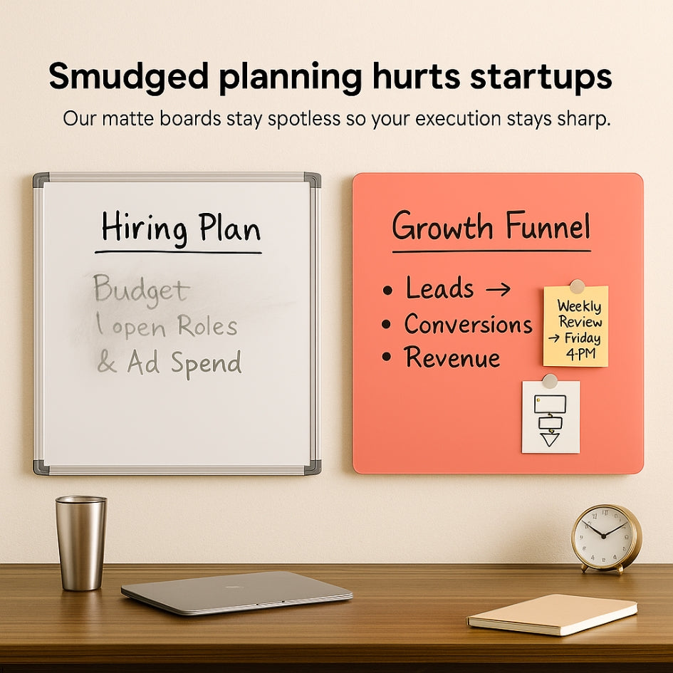 Magnetic (Premium Matte) Glass Boards For Wall - Coral Blush