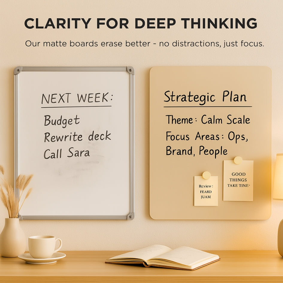 Magnetic (6 MM Thick) Glass Whiteboards - Warm Beige