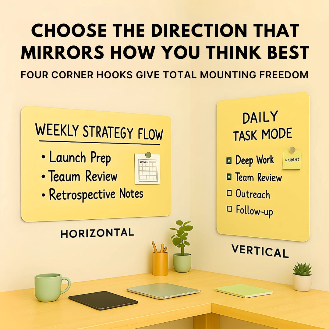 Magnetic (Anti-Glare Finish) Premium Glass Boards - Sunny Glow