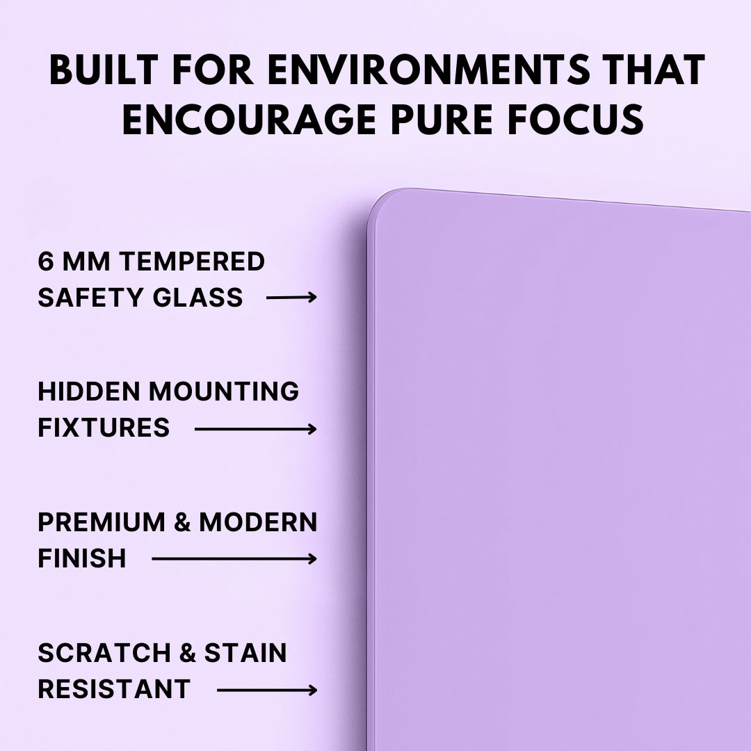 Magnetic (Stain-Free) Glass Dry Erase Boards - Lavender Dream