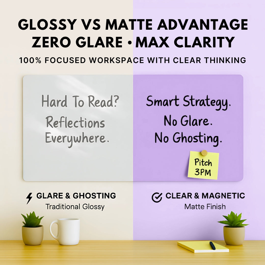 Magnetic (Stain-Free) Glass Dry Erase Boards - Lavender Dream