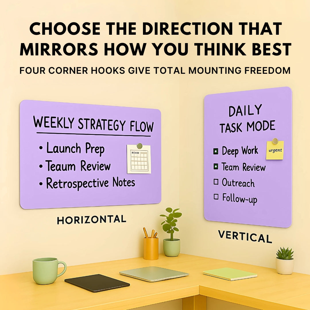 Magnetic (Stain-Free) Glass Dry Erase Boards - Lavender Dream