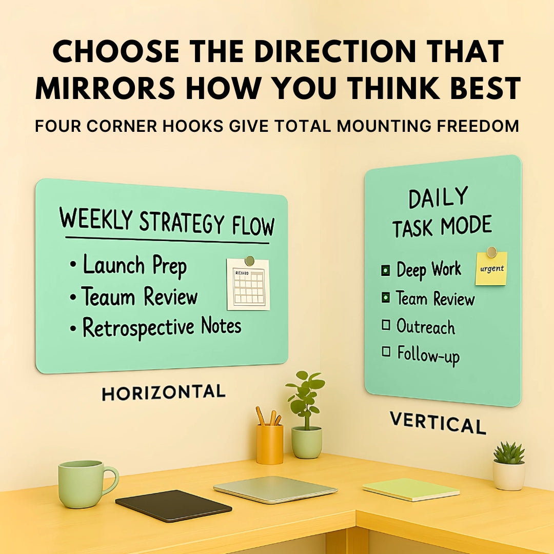 Magnetic (Durable Glass) Glass Marker Boards - Mint Calm