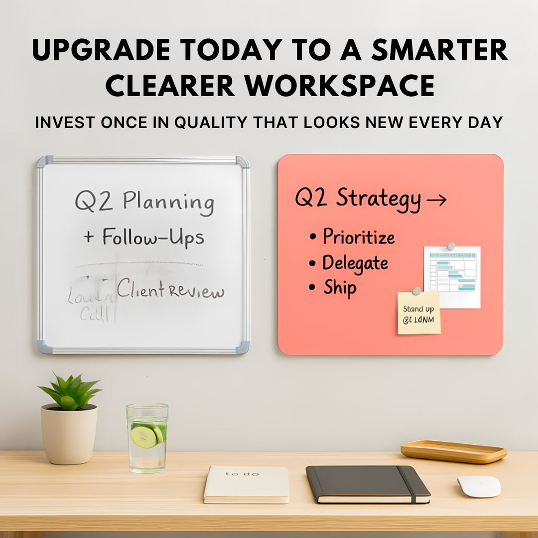 Magnetic (Premium Matte) Glass Boards For Wall - Coral Blush