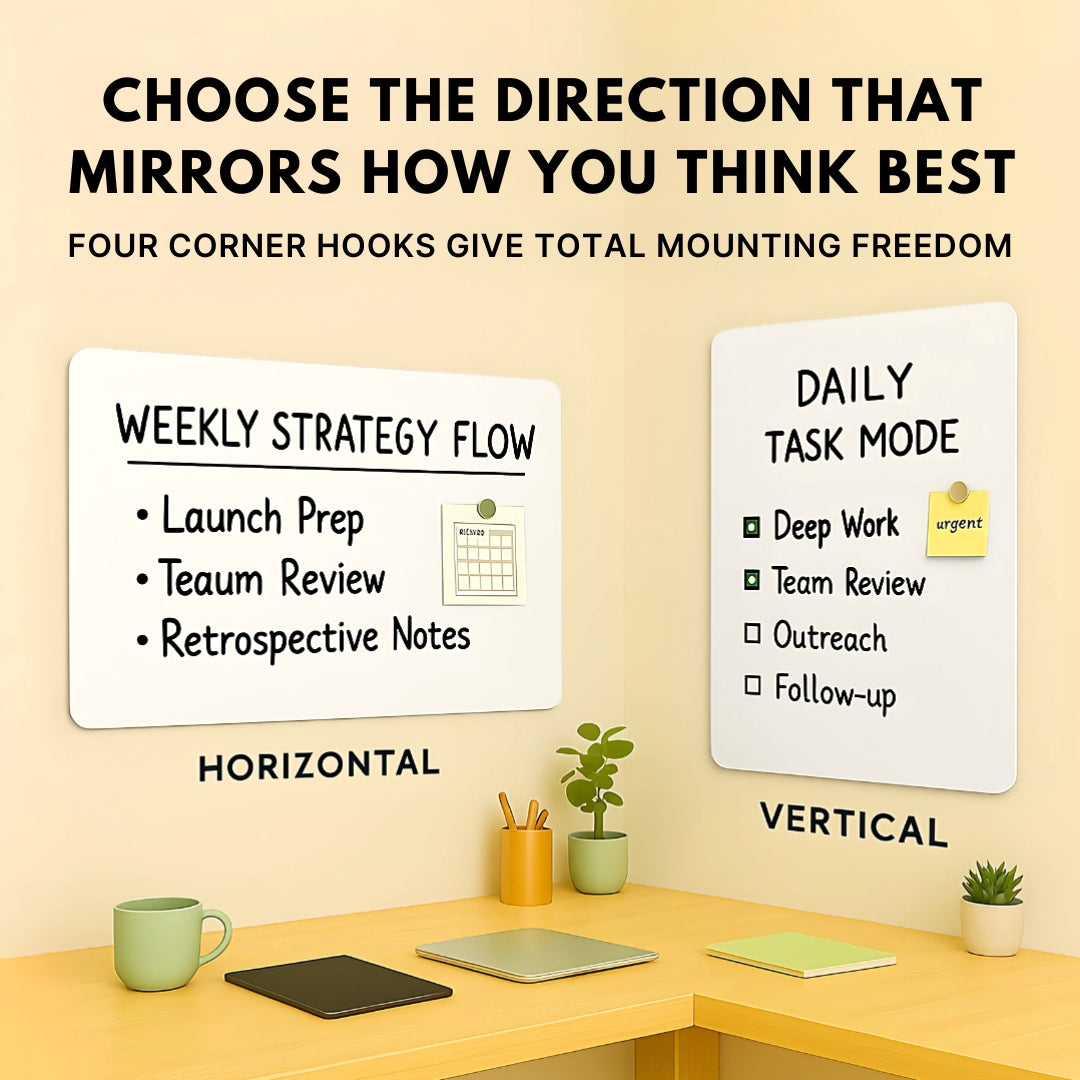 Magnetic (No Ghosting) Glass Whiteboards - Peaceful White