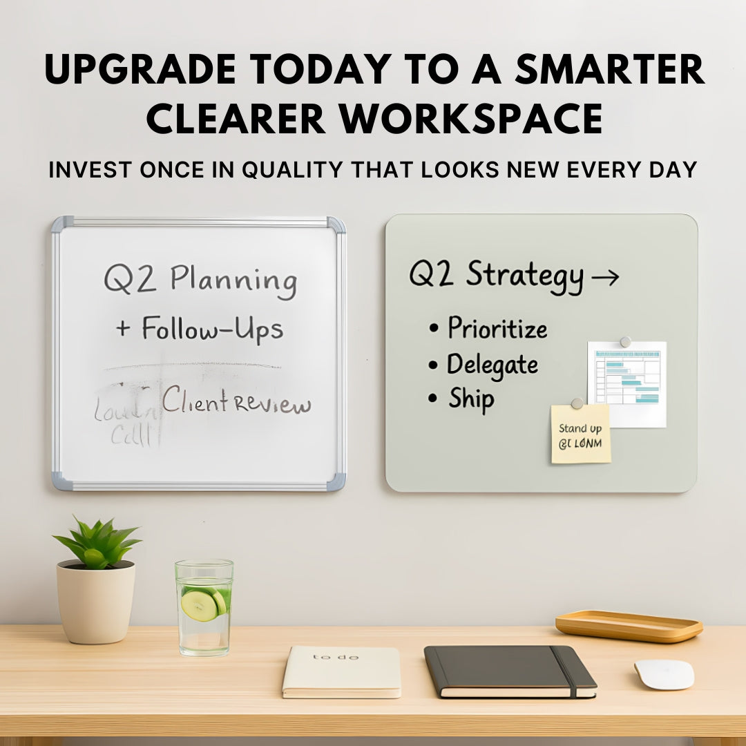 Magnetic (Scratch-Resistant) Office Glass Boards - Cool Grey