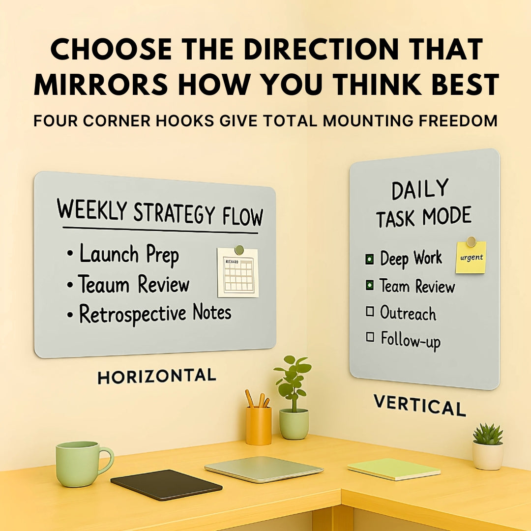 Magnetic (Scratch-Resistant) Office Glass Boards - Cool Grey