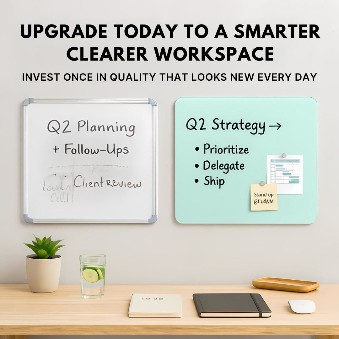 Magnetic (Easy Clean) Wall Mounted Glass Boards - Aqua Sky