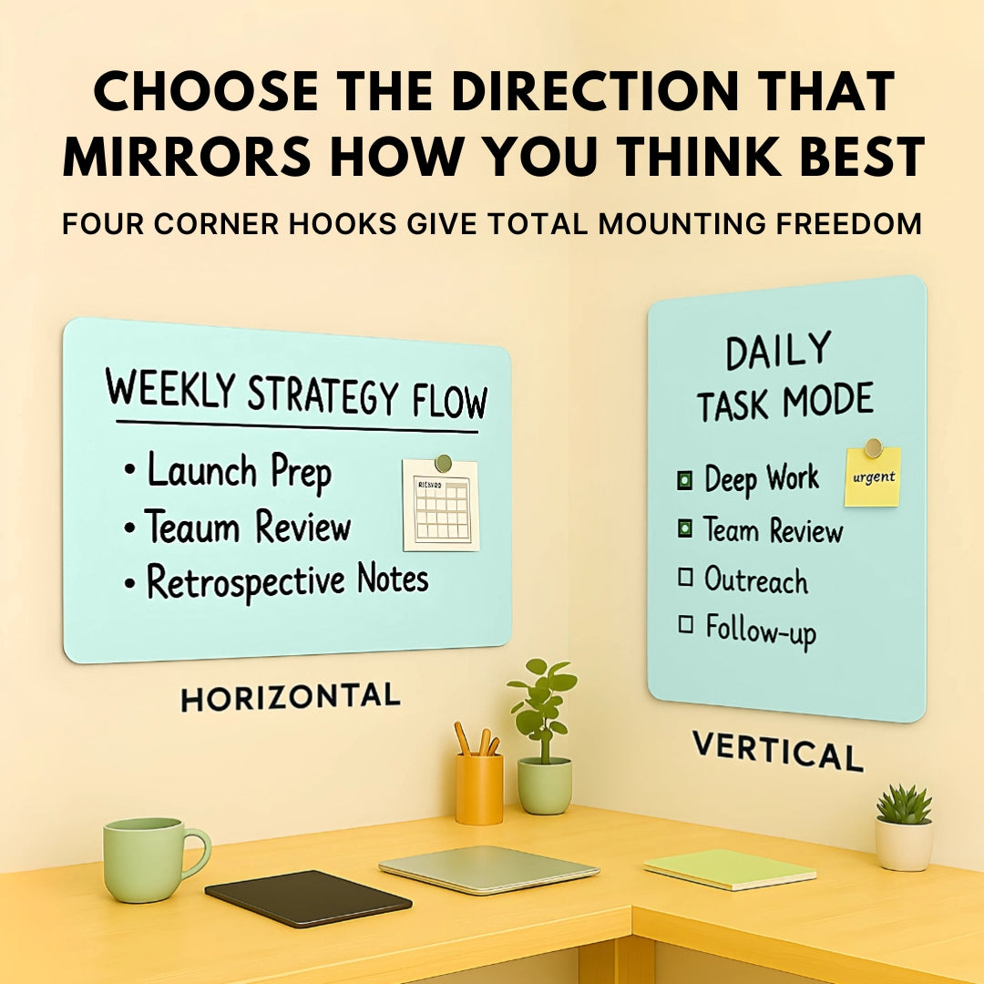 Magnetic (Easy Clean) Wall Mounted Glass Boards - Aqua Sky