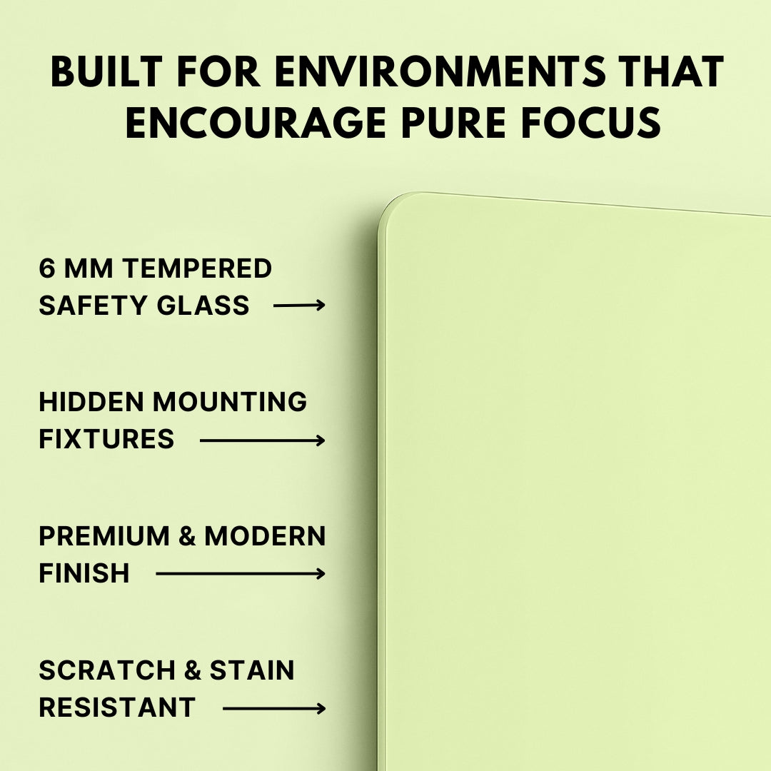 Magnetic (Long-Life) Tempered Glass Boards - Fresh Lime