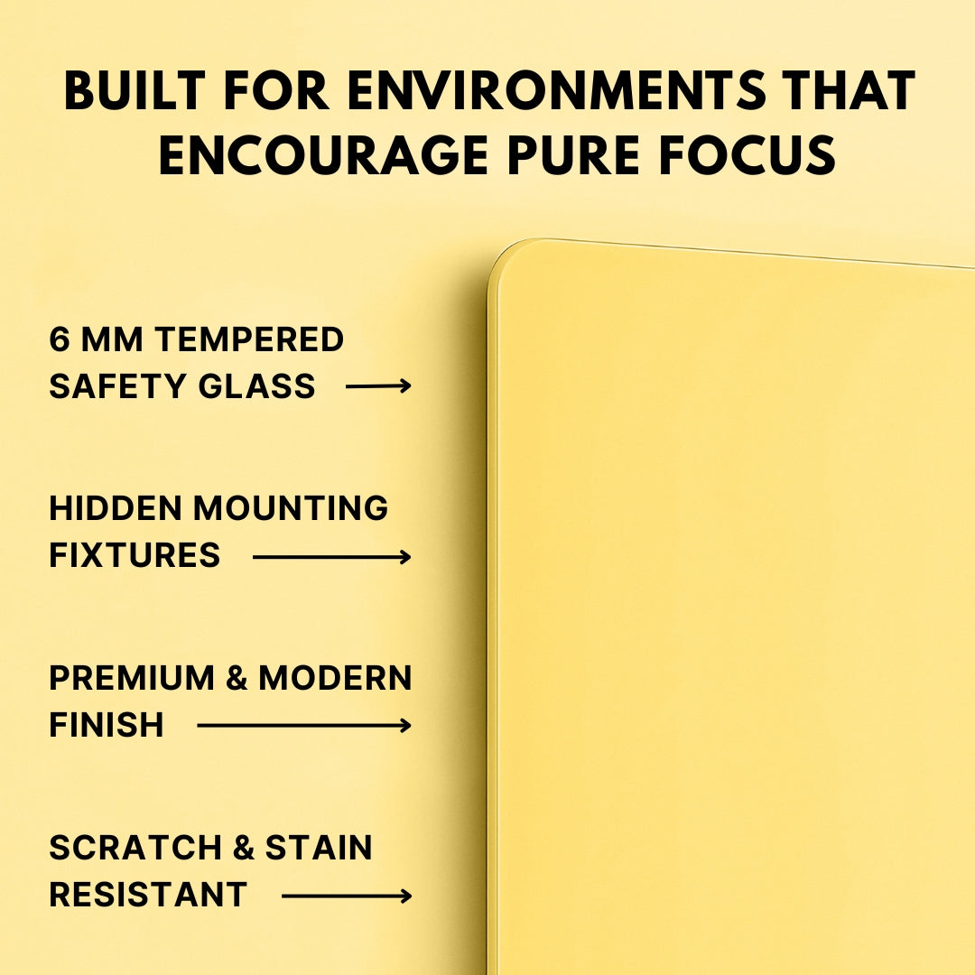 Magnetic (Anti-Glare Finish) Premium Glass Boards - Sunny Glow