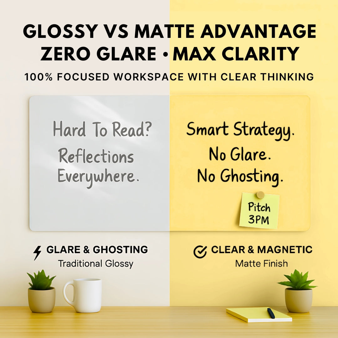 Magnetic (Anti-Glare Finish) Premium Glass Boards - Sunny Glow